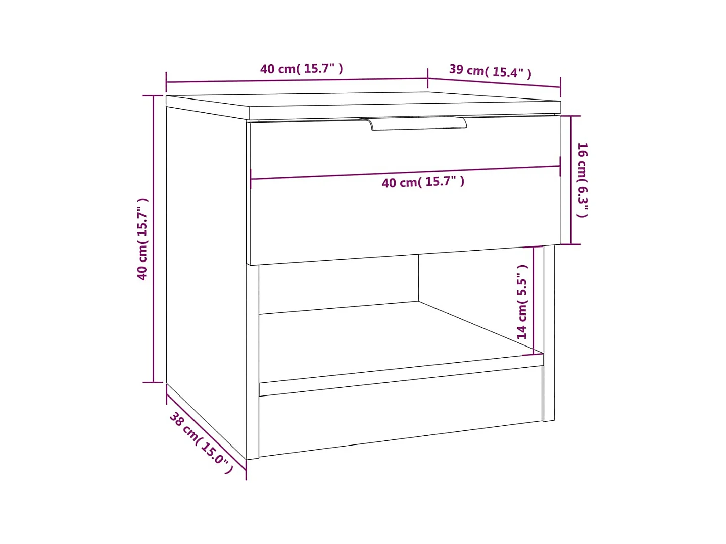 Brøndby  Tables de chevet 2 pcs Blanc Bois d'ingénierie