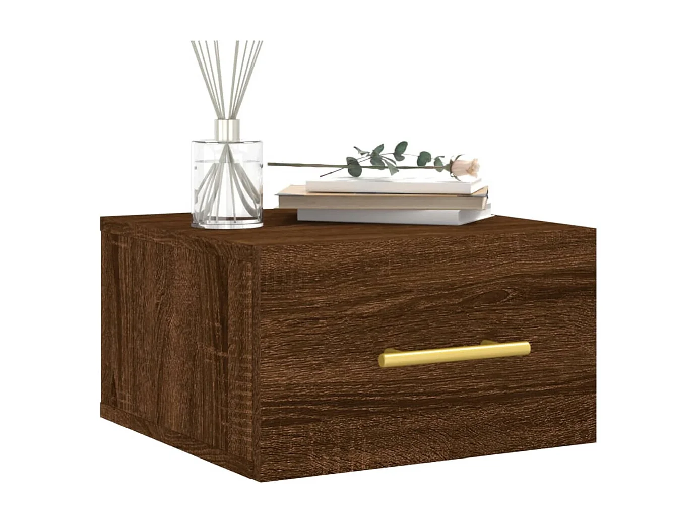 Nylo  Comodini a Muro 2 pz Rovere Marrone 35x35x20 cm