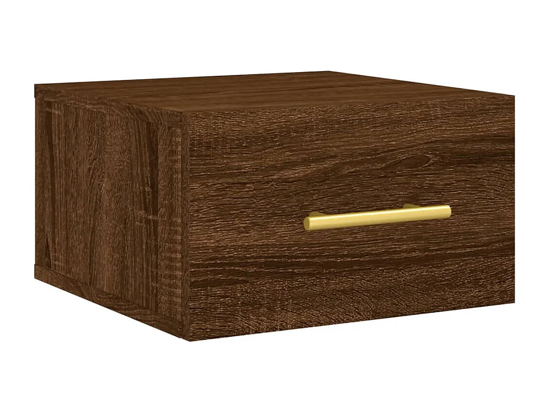 Nylo  Comodini a Muro 2 pz Rovere Marrone 35x35x20 cm