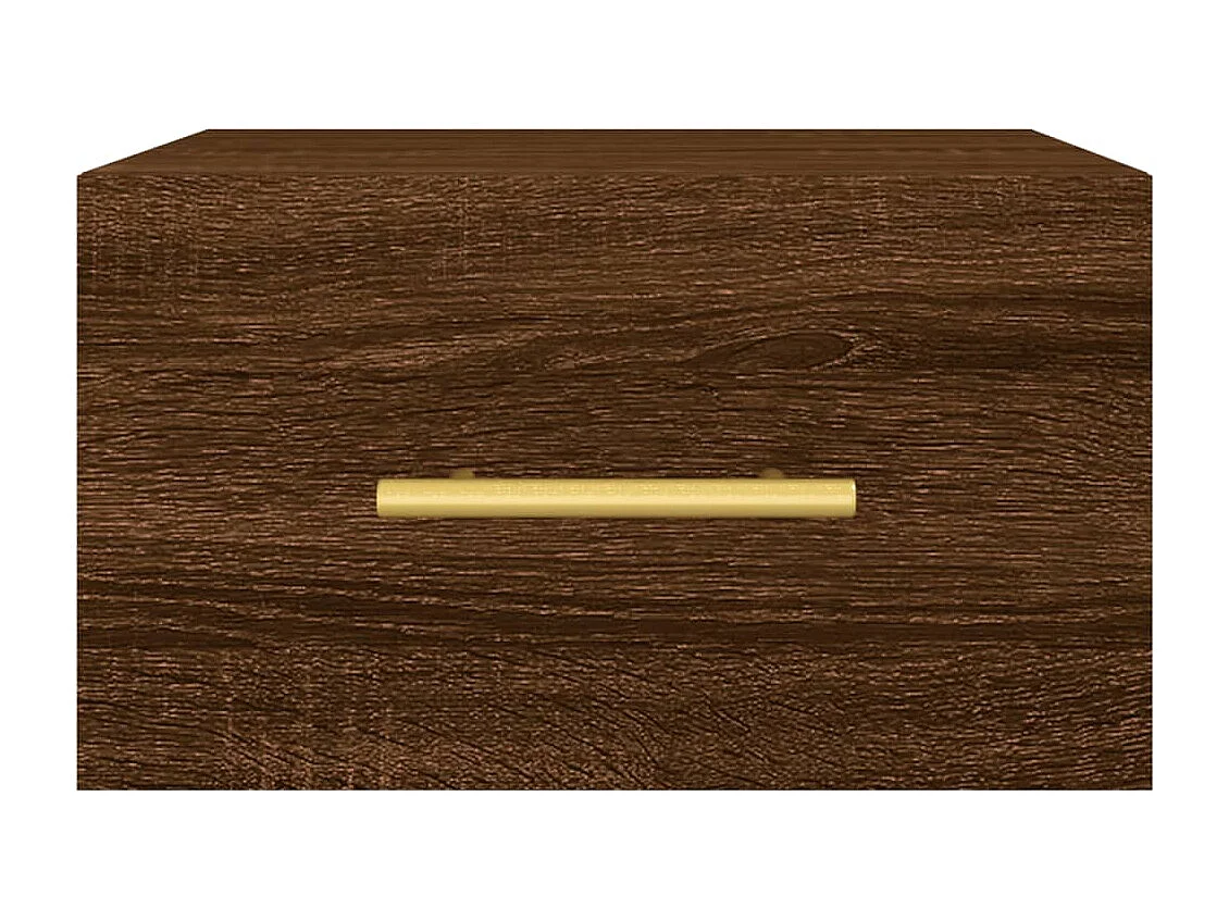 Nylo  Comodini a Muro 2 pz Rovere Marrone 35x35x20 cm