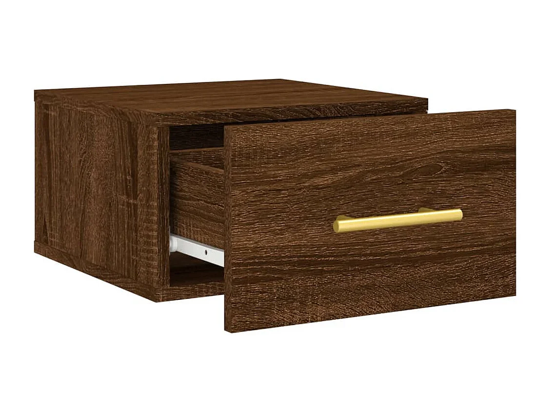Nylo  Comodini a Muro 2 pz Rovere Marrone 35x35x20 cm