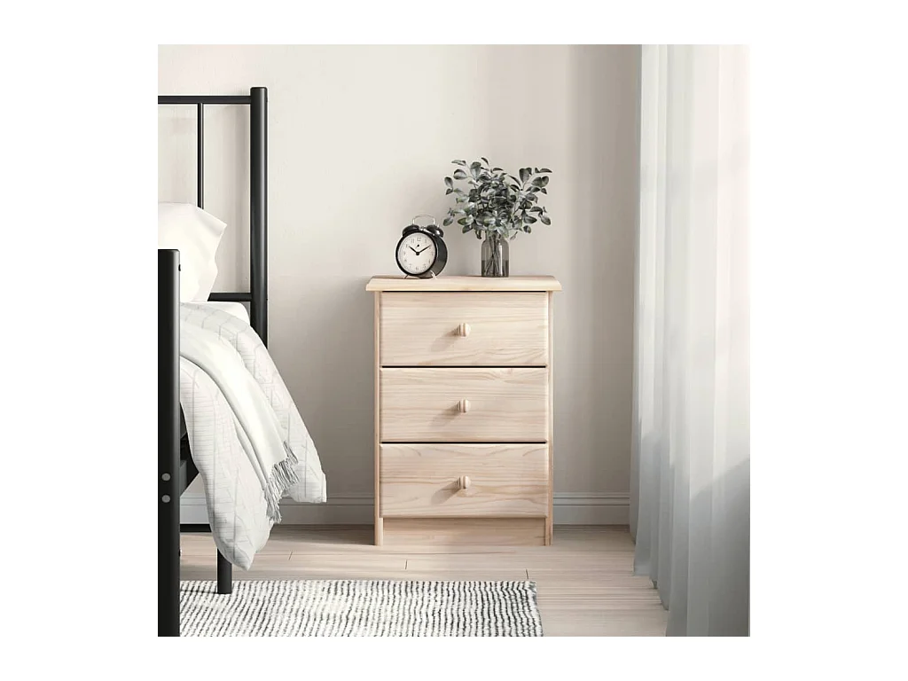 Giulia  Table de chevet ALTA 41x35x55,5 cm bois de pin massif