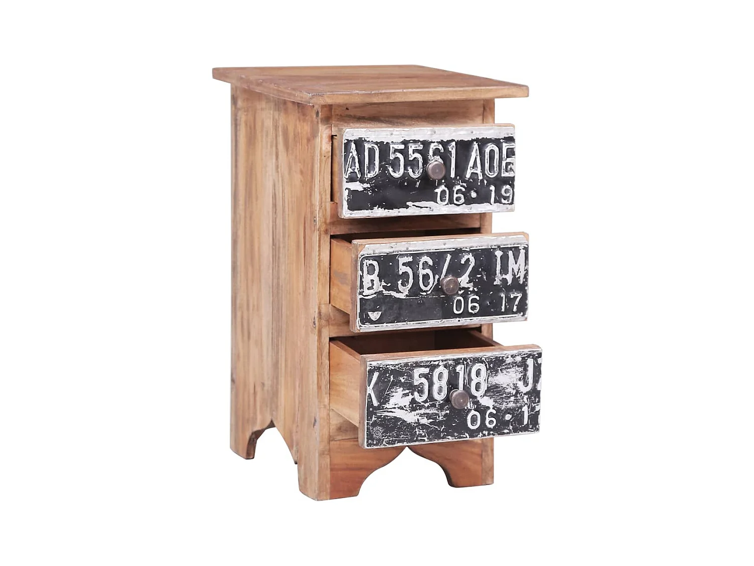 Garden Furniture -  Nachttisch 30x30x51 cm Altholz Massiv