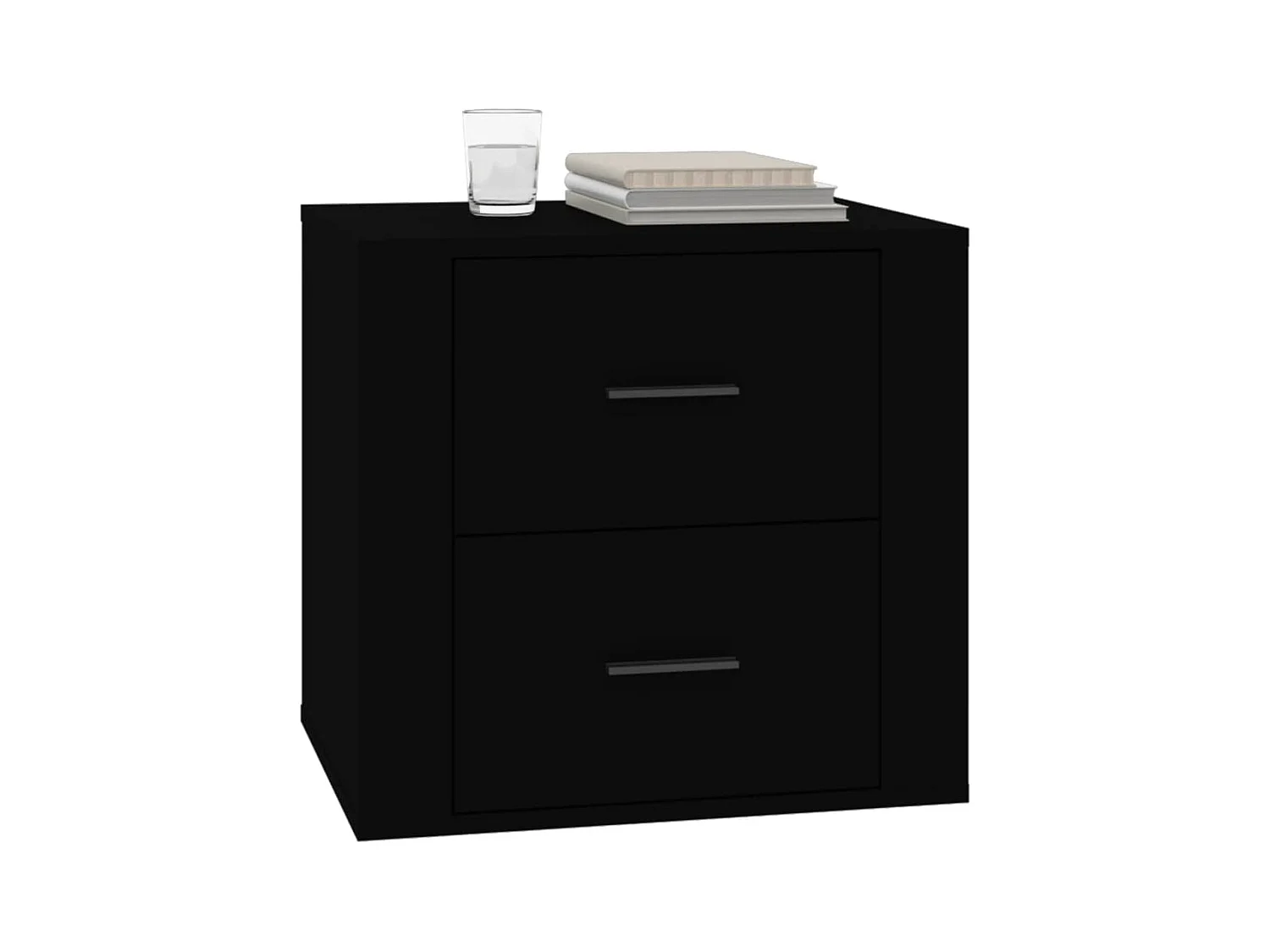 Melinda  Table de chevet Noir 50x39x47 cm
