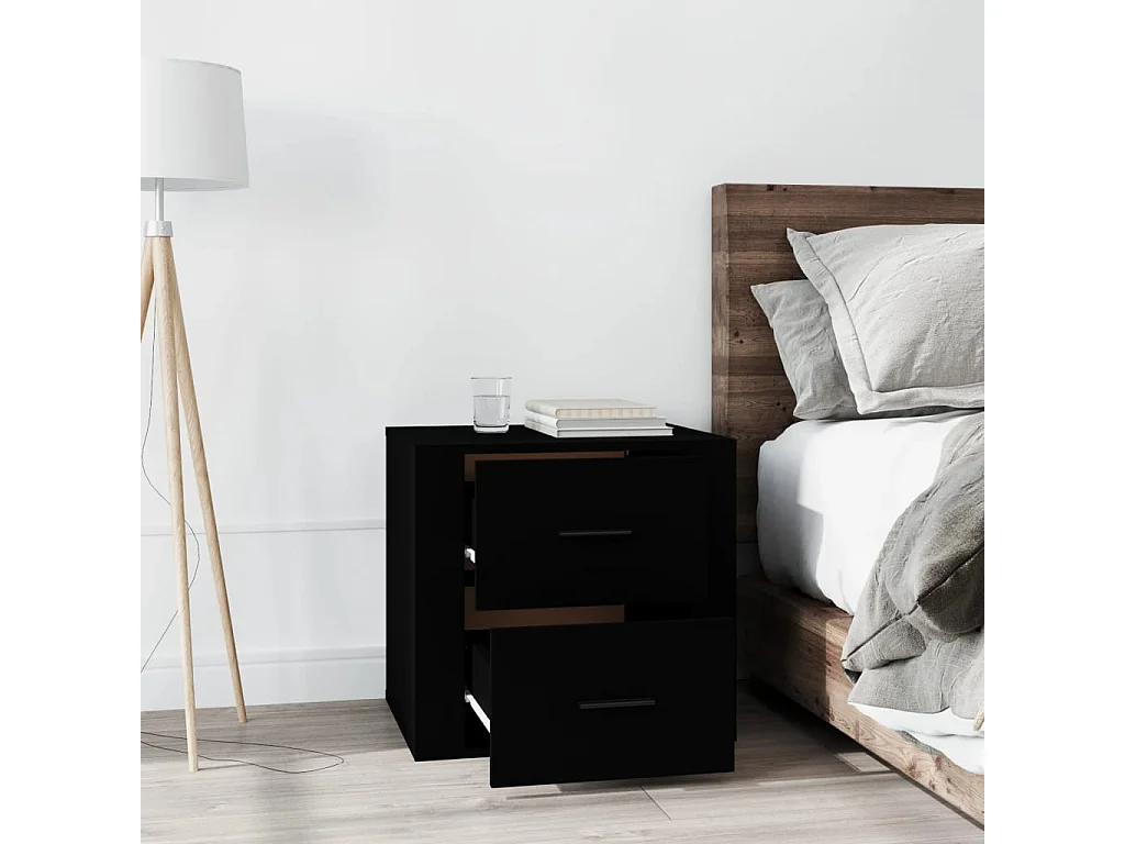 Melinda  Comodino Nera 50x39x47 cm