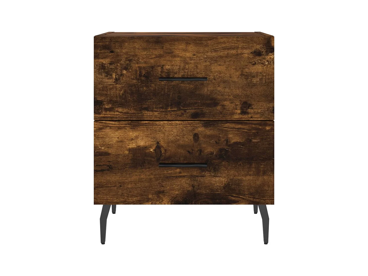 Brad John  Table de chevet chêne fumé 40x35x47,5 cm bois d’ingénierie