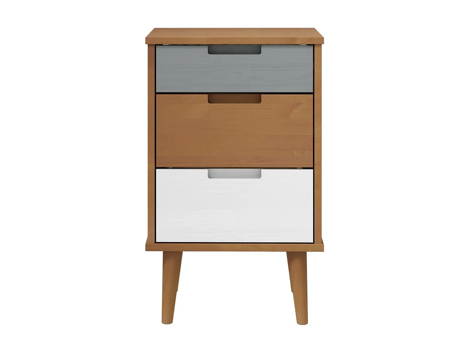 Marie-Aline  Table de chevet MOLDE Marron 40x35x65 cm Bois de pin solide