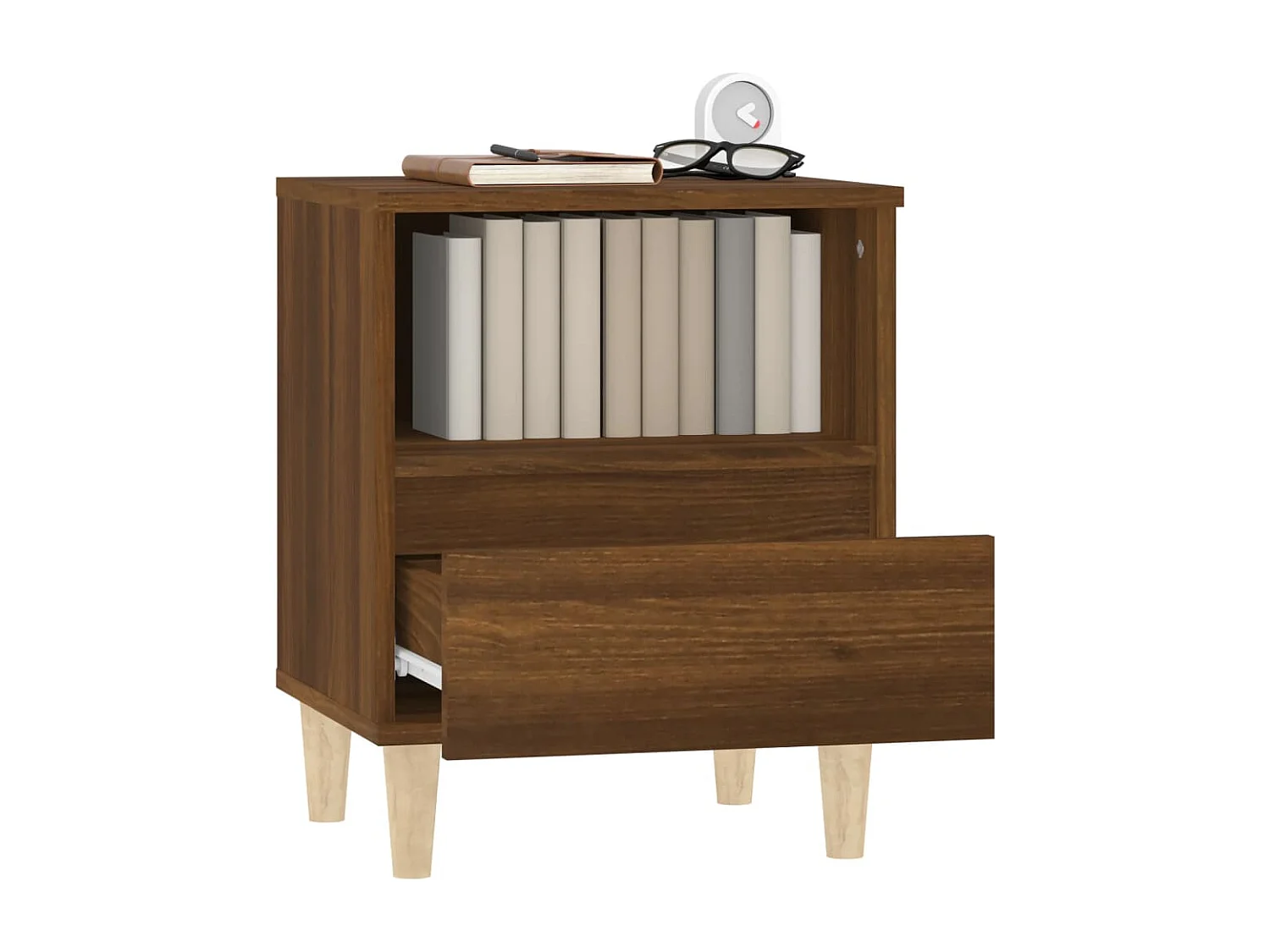 Palazzolo sull'Oglio  Table de chevet Chêne marron 40x35x50 cm