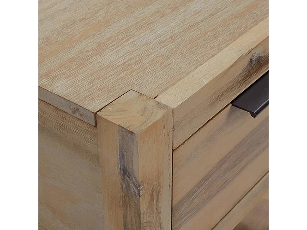 Griffin  Comodini con Cassetti 2 pz 40x30x48 cm Legno Massello di Acacia