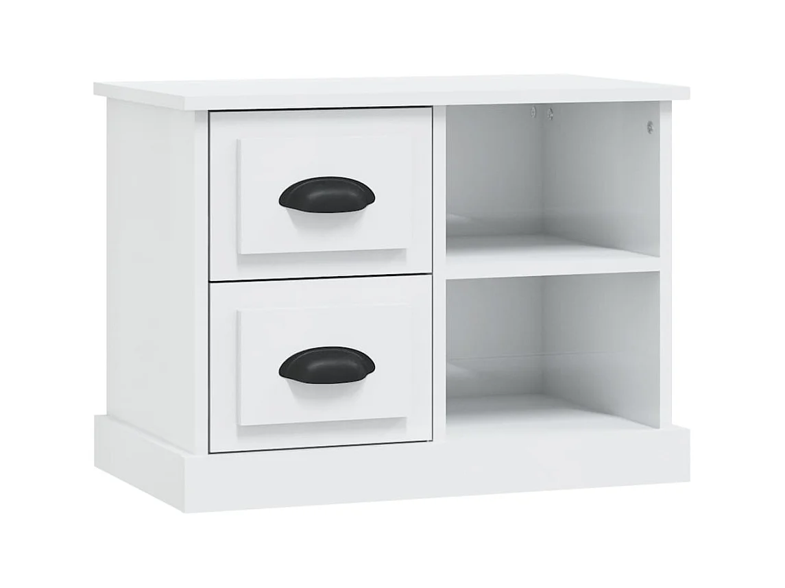 North Las Vegas  Table de chevet blanc brillant 60x35,5x45 cm