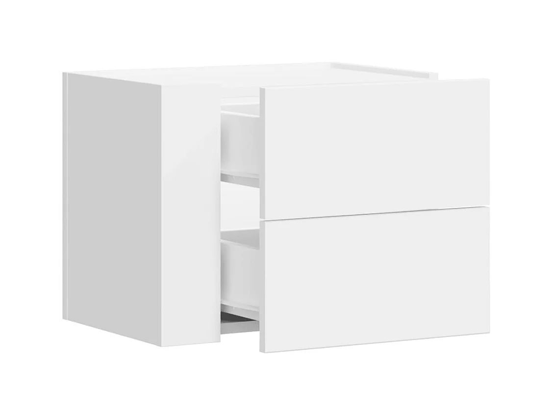 Dayton  Tables de chevet murales 2 pcs blanc 45x30x35 cm