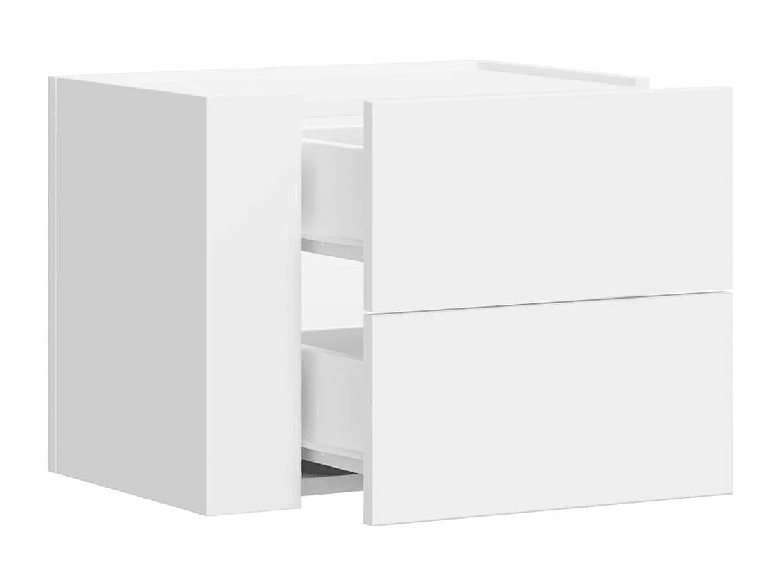 Dayton  Comodini a Muro 2 pz Bianc 45x30x35 cm