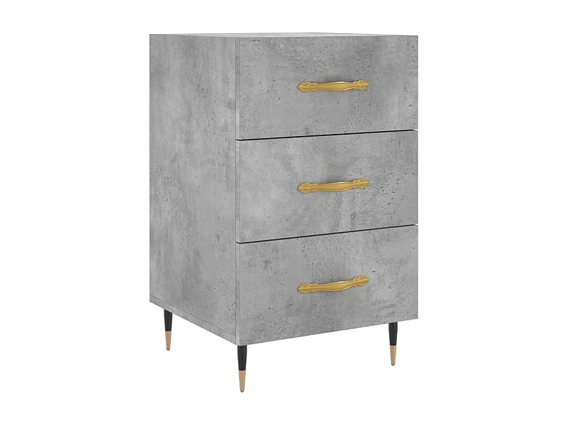 Maria Elise  Table de chevet gris béton 40x40x66 cm bois d'ingénierie