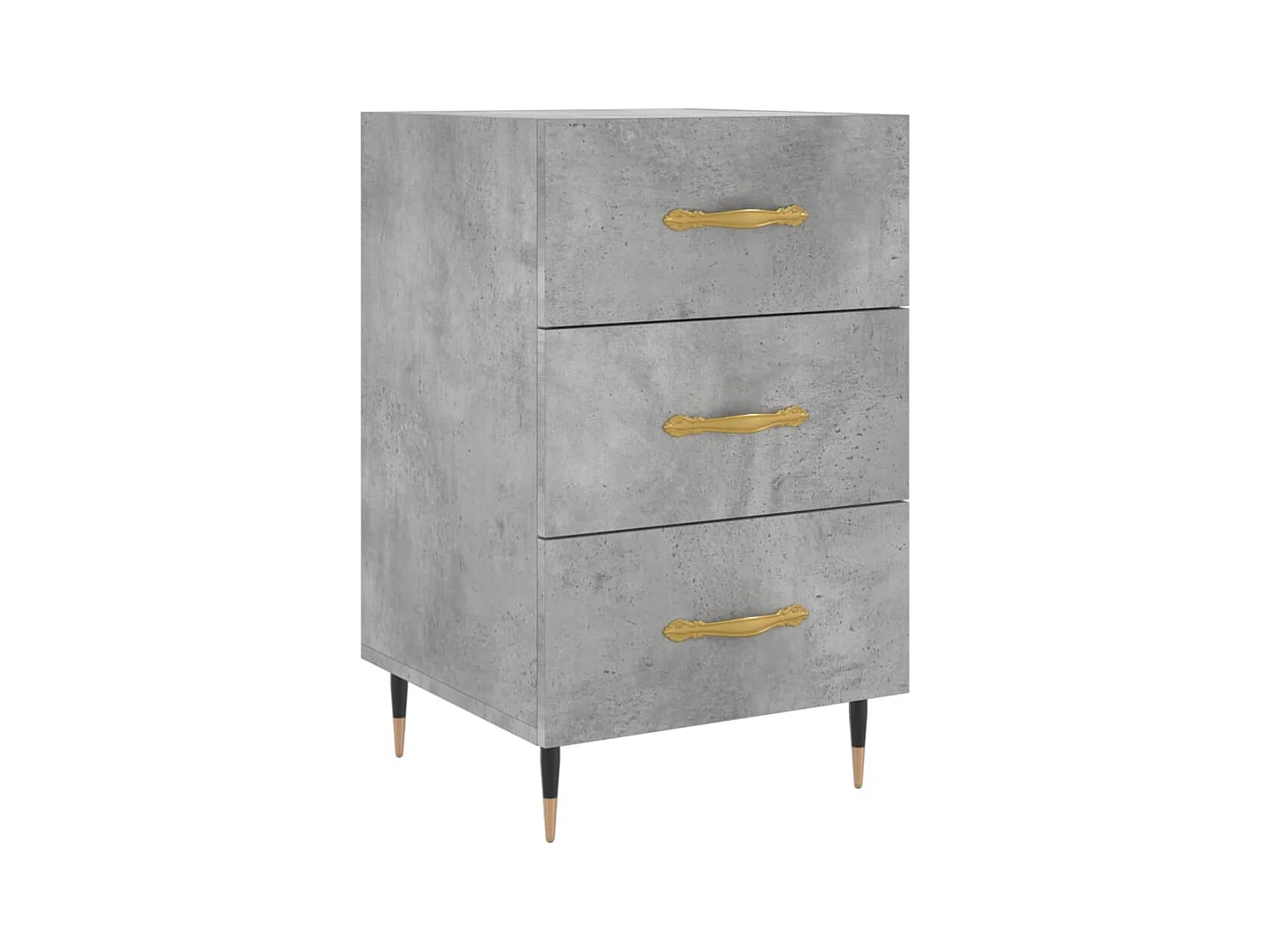 Maria Elise  Table de chevet gris béton 40x40x66 cm bois d'ingénierie