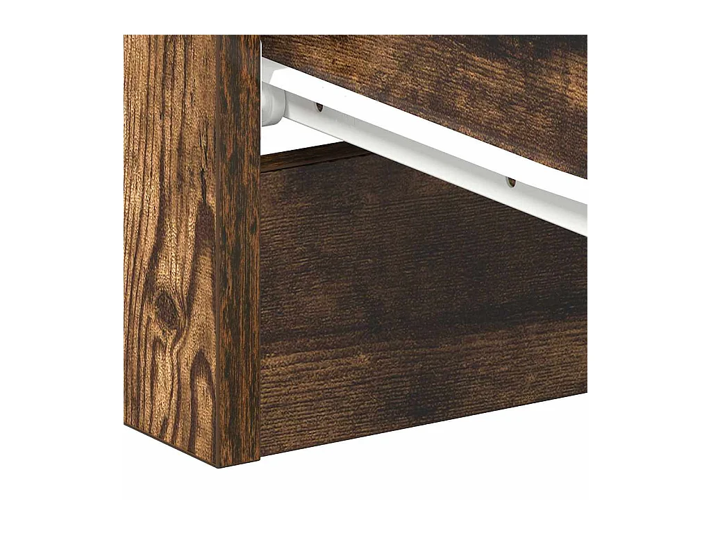 Drumraney  Table de chevet Chêne fumé 38x35x56 cm Bois d'ingénierie