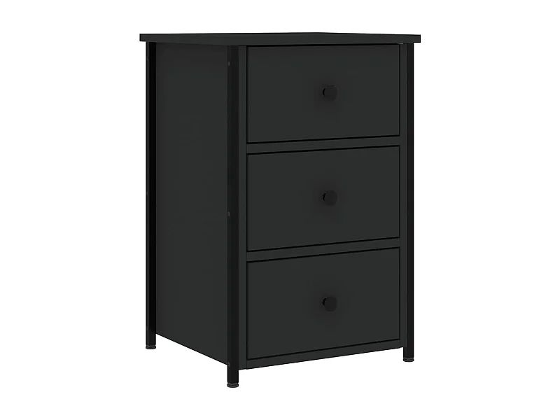 Elorin  Nachttisch Schwarz 40x36x60 cm Holzwerkstoff