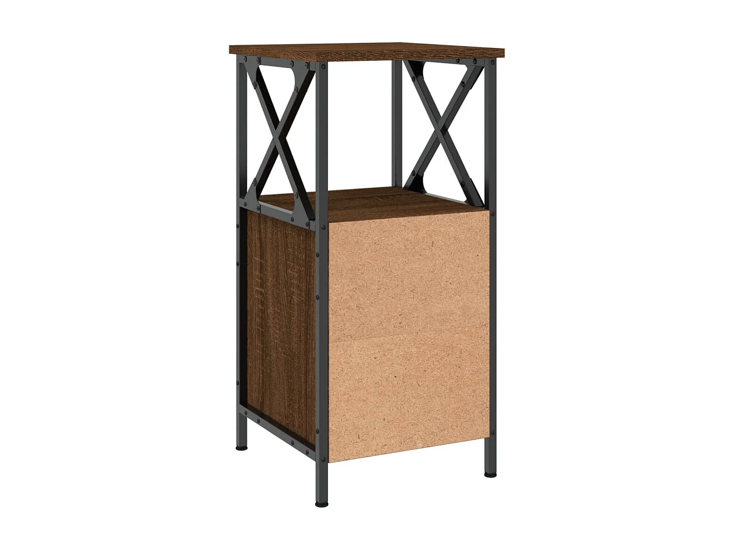 Quinn Hope  Comodino Rovere Marrone 34x35,5x70 cm in Legno Multistrato