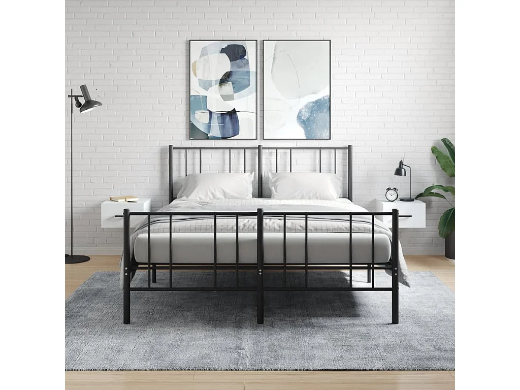 Franconville  Tables de chevet murales 2 pcs blanc 35x35x20 cm