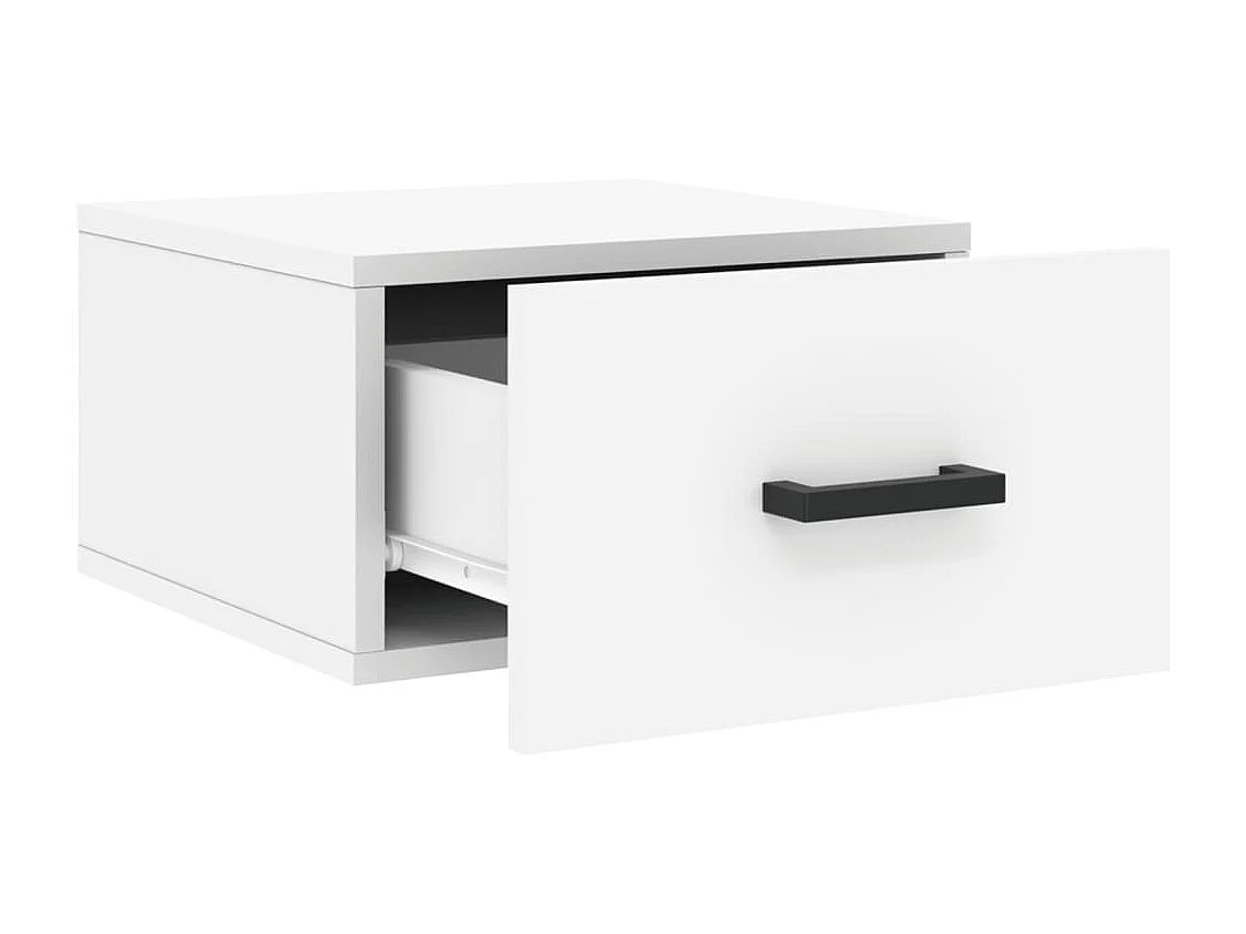 Franconville  Tables de chevet murales 2 pcs blanc 35x35x20 cm
