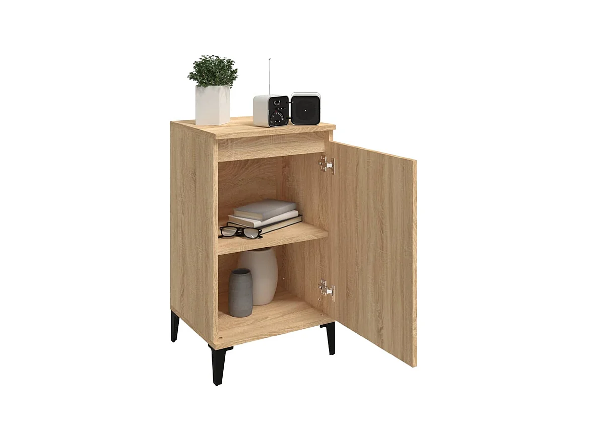 Riley Mae  Tables de chevet 2pcs chêne sonoma 40x35x70cm bois d'ingénierie