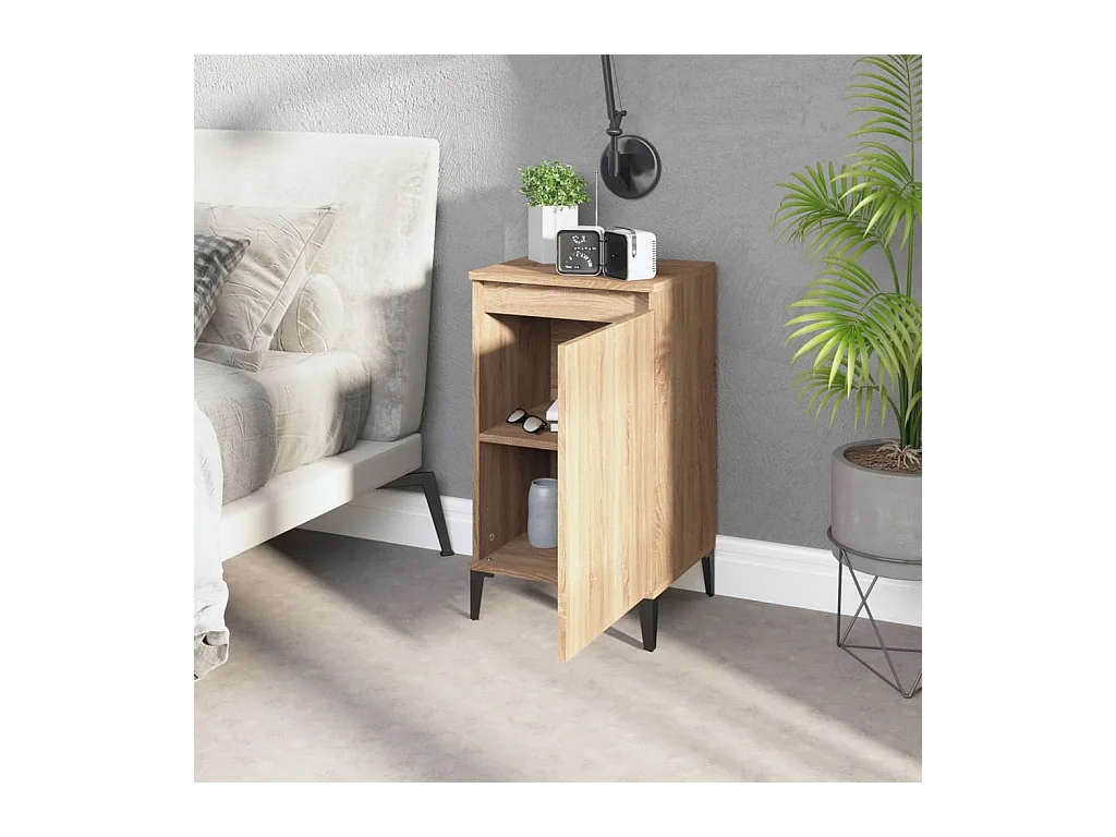 Riley Mae  Tables de chevet 2pcs chêne sonoma 40x35x70cm bois d'ingénierie