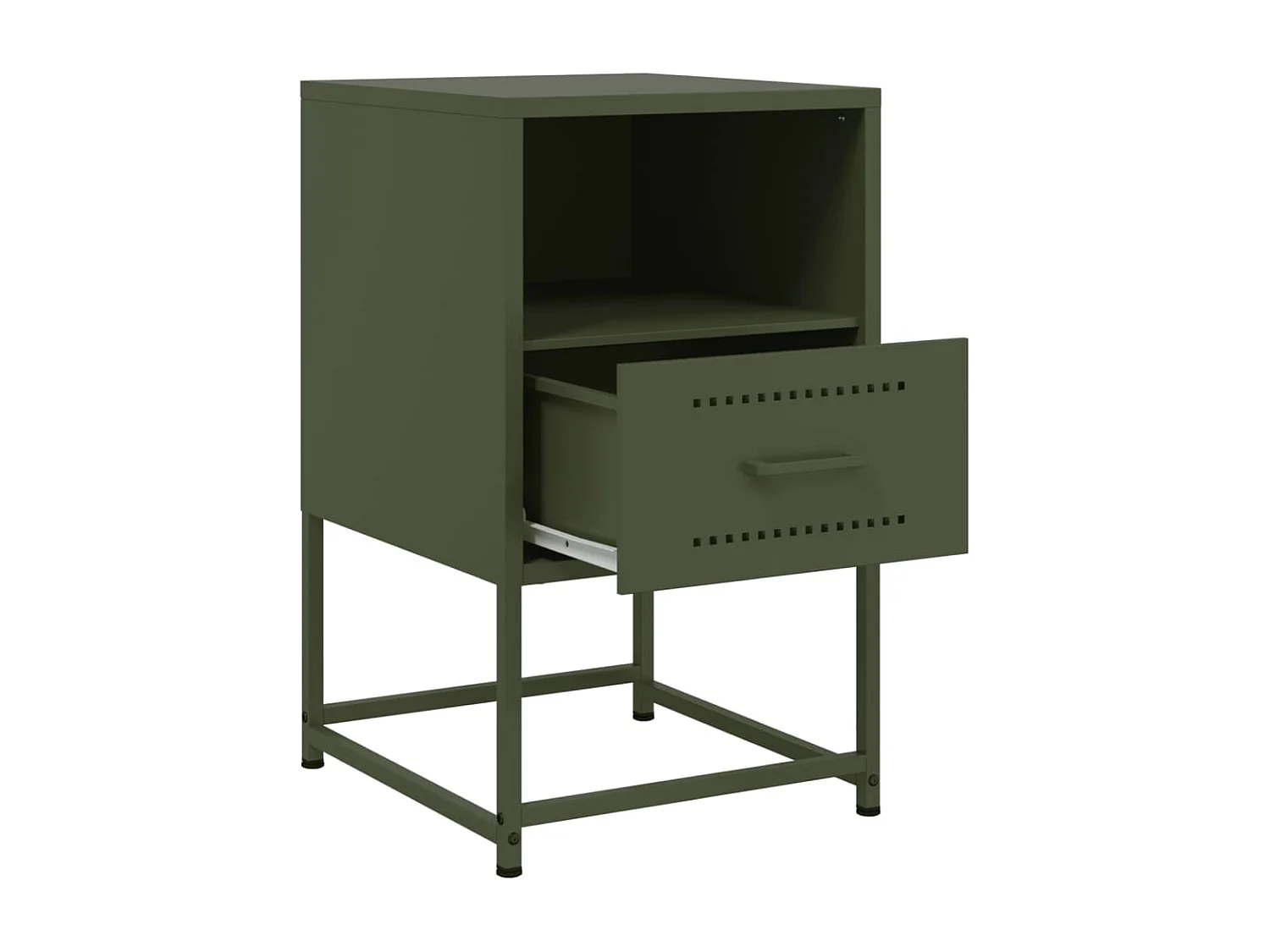 Inanna  Tables de chevet 2 pcs vert olive 36x39x60,5 cm acier