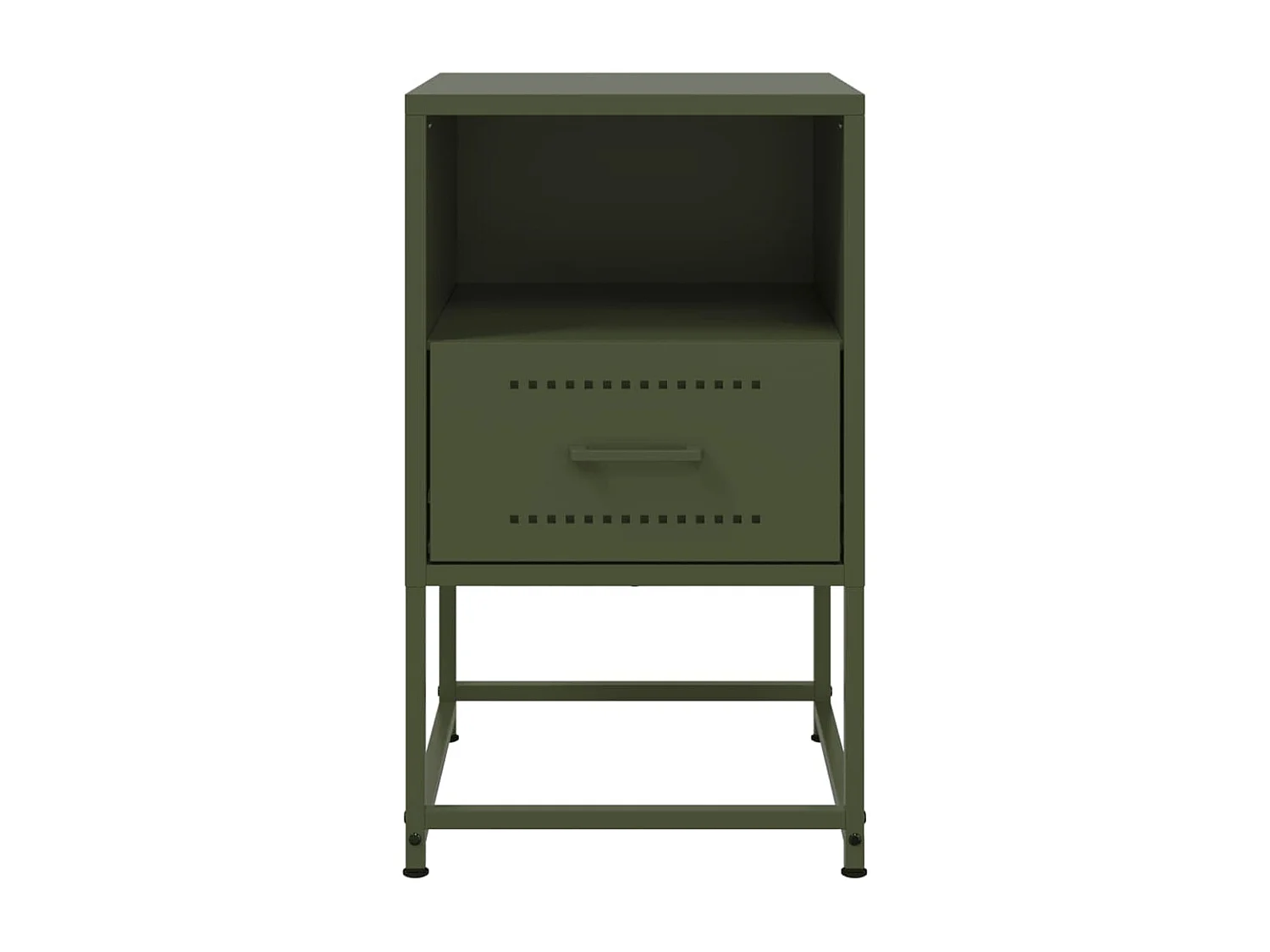 Inanna  Tables de chevet 2 pcs vert olive 36x39x60,5 cm acier