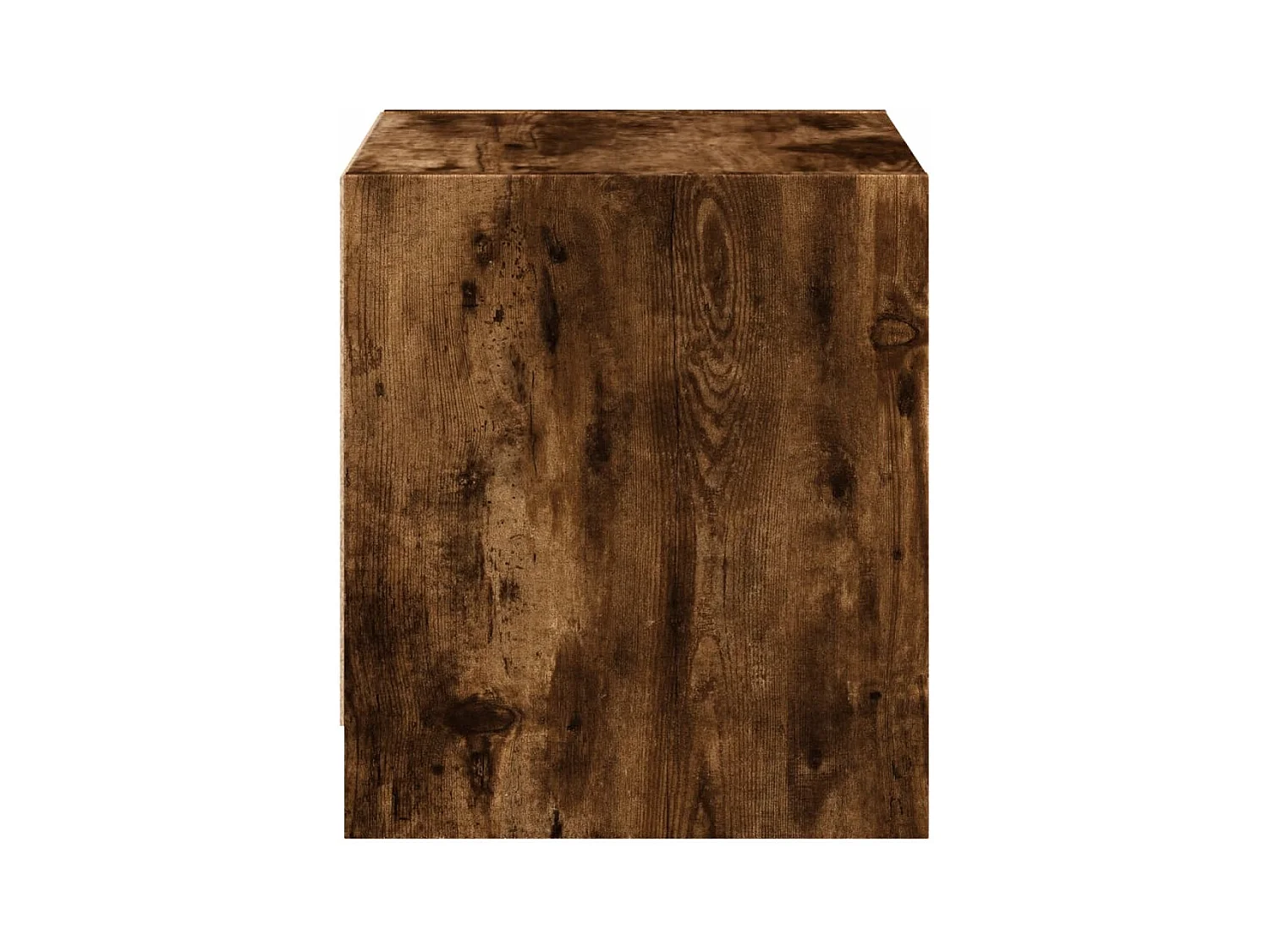 Butte  Tables de chevet et portes vitrées 2 pcs chêne fumé 35x37x42 cm