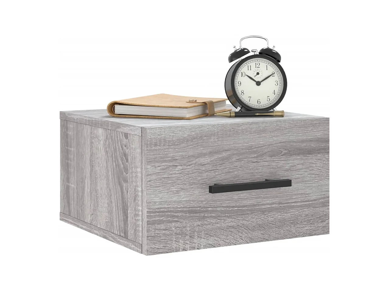 Evelyn Marie  Table de chevet murale sonoma gris 35x35x20 cm