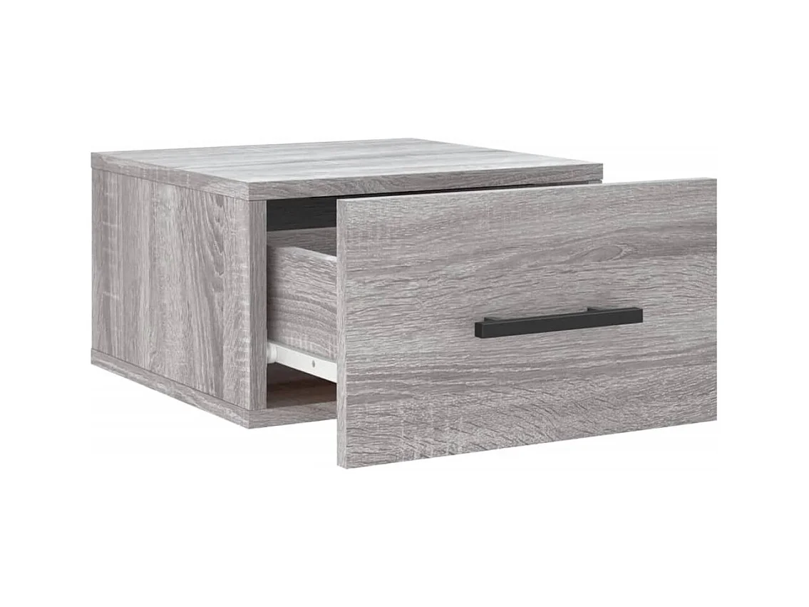 Evelyn Marie  Table de chevet murale sonoma gris 35x35x20 cm