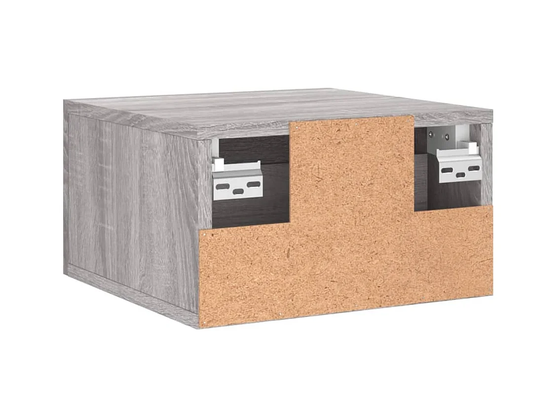 Evelyn Marie  Table de chevet murale sonoma gris 35x35x20 cm