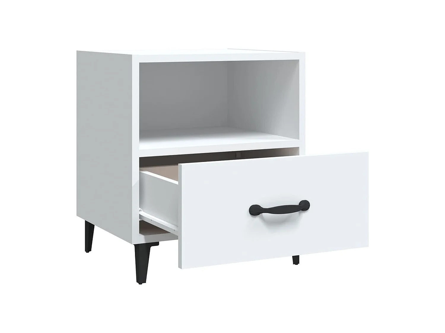 Weedsport  Table de chevet Blanc Bois d'ingénierie