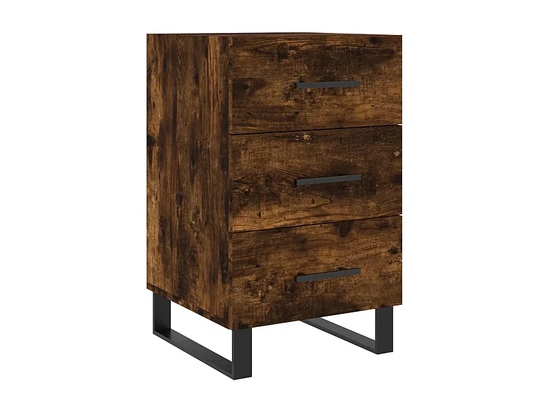 Eilven  Table de chevet chêne fumé 40x40x66 cm bois d'ingénierie