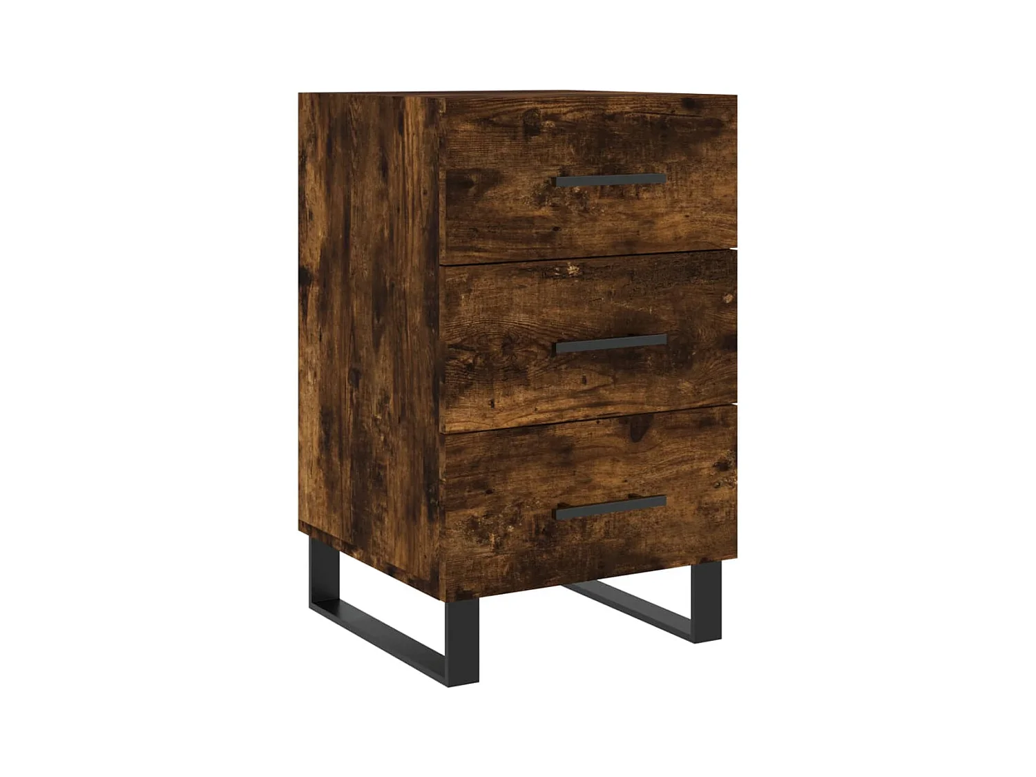 Eilven  Table de chevet chêne fumé 40x40x66 cm bois d'ingénierie