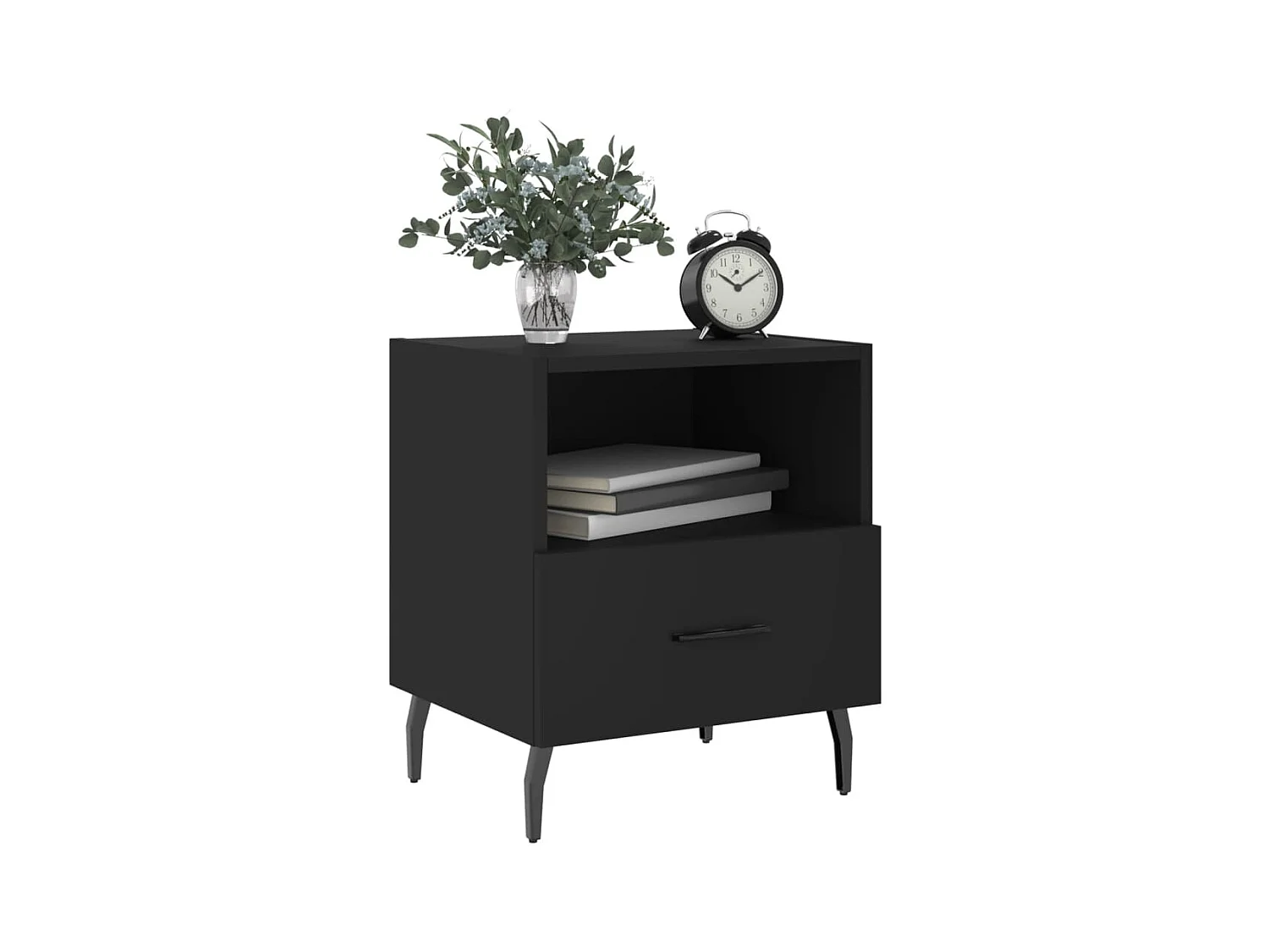 Conflans-Sainte-Honorine  Tables de chevet 2 pcs noir 40x35x47,5 cm bois d’ingénierie