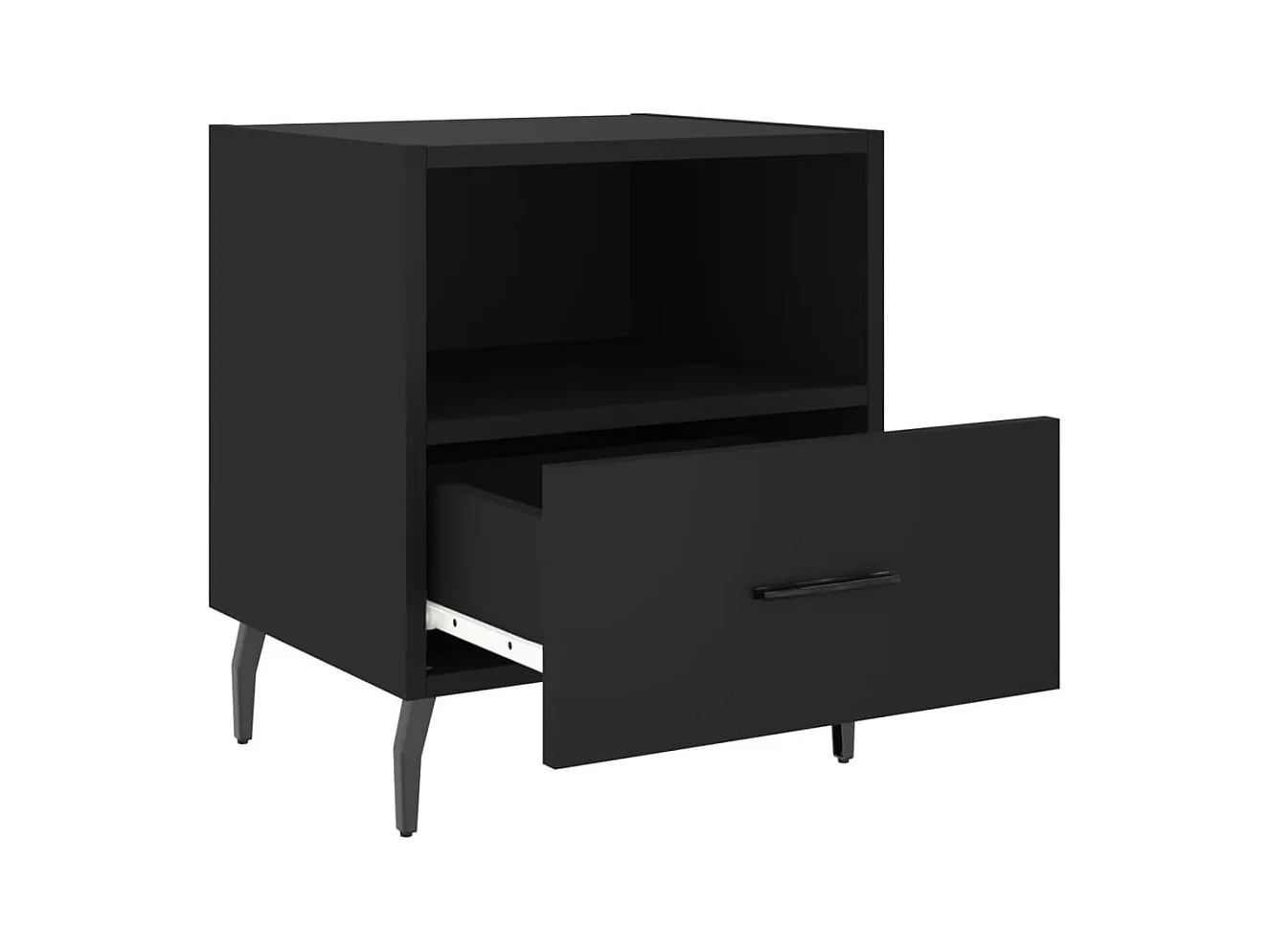 Conflans-Sainte-Honorine  Tables de chevet 2 pcs noir 40x35x47,5 cm bois d’ingénierie