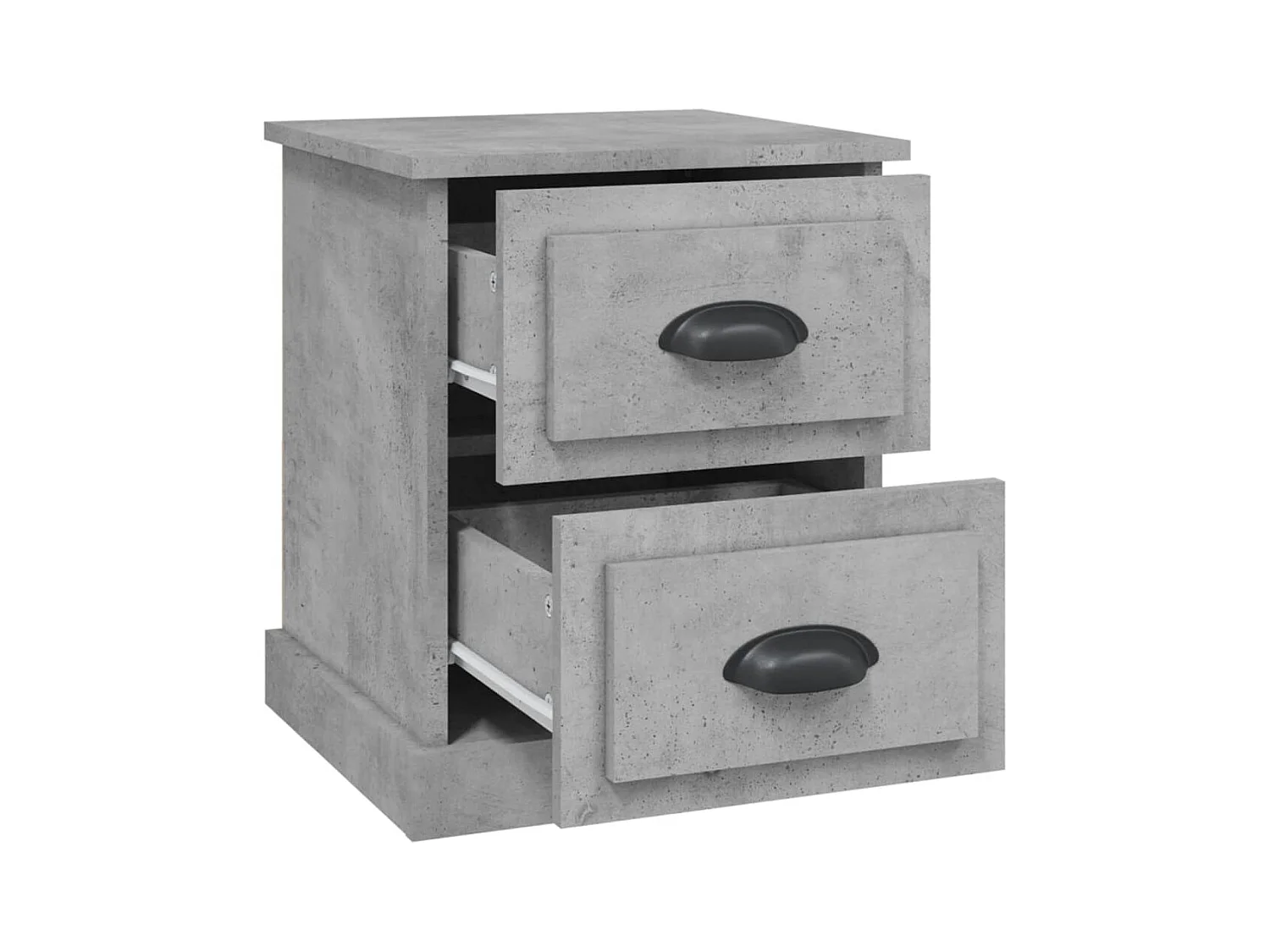 Arras  Tables de chevet 2 pcs gris béton 39x39x47,5 cm bois ingénierie