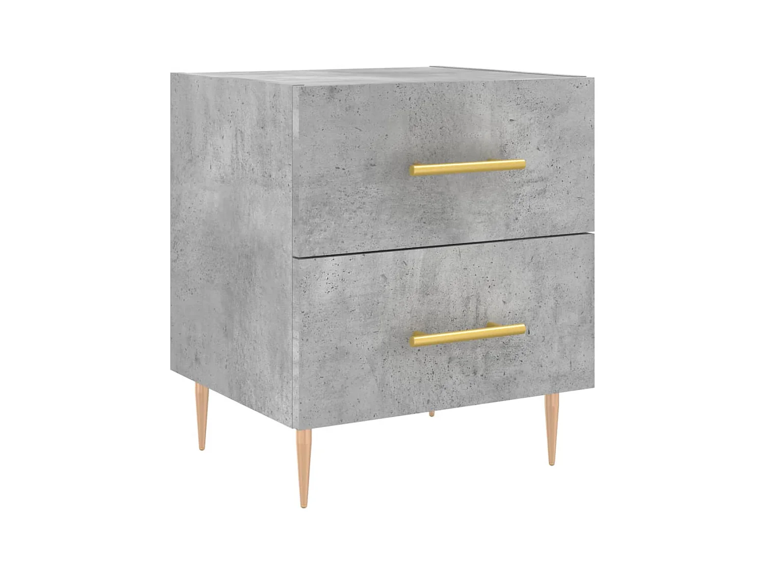 Villa Park  Table de chevet gris béton 40x35x47,5 cm bois d’ingénierie