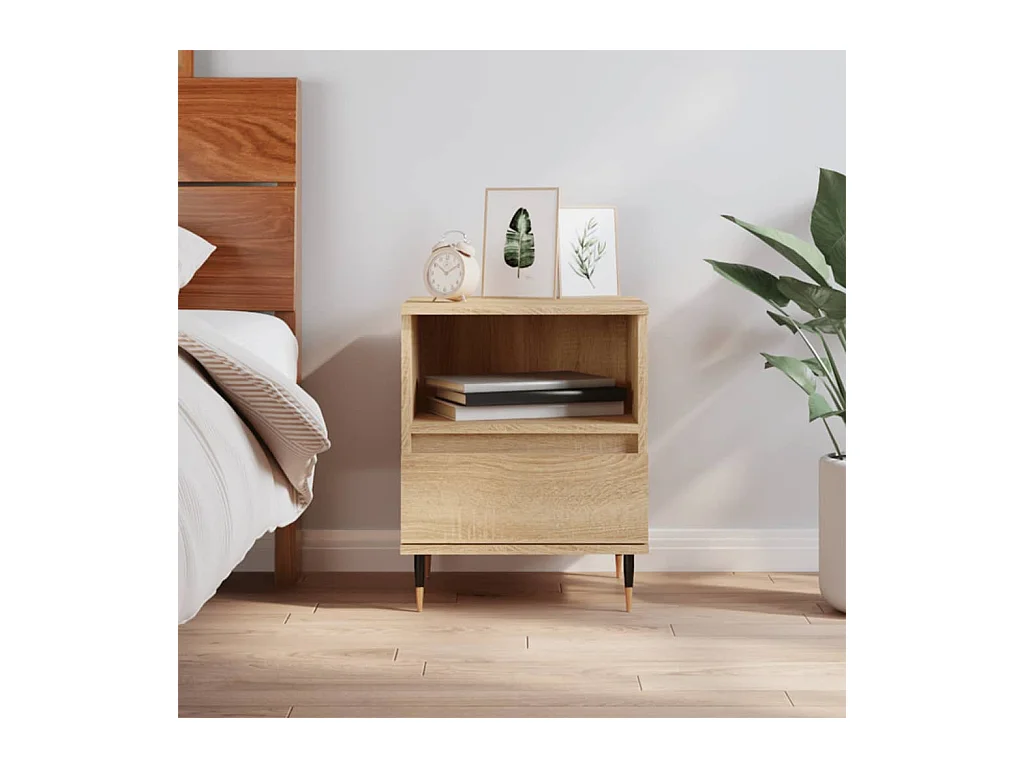 Blandon  Table de chevet chêne sonoma 40x35x50 cm bois d’ingénierie