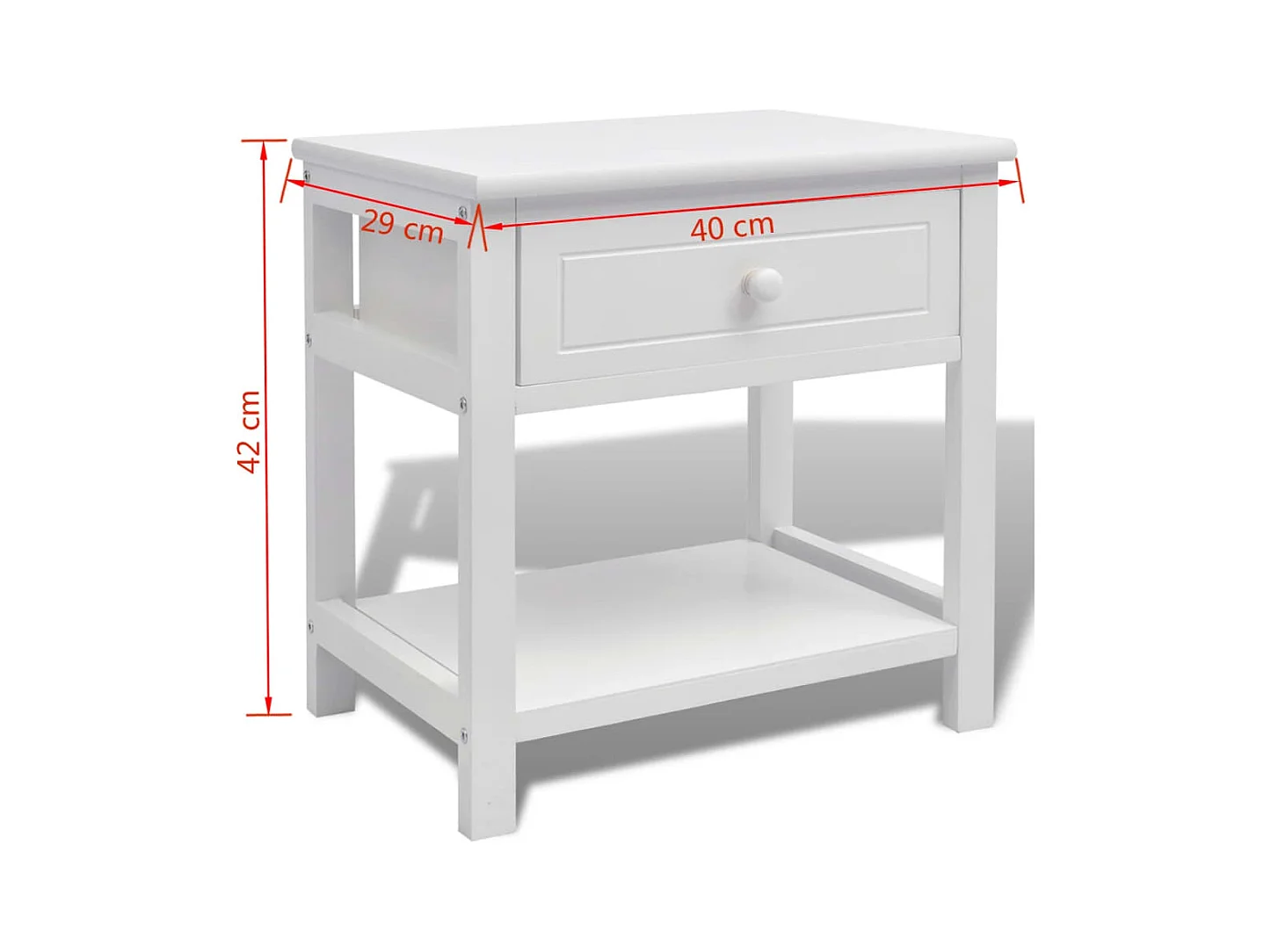 Dylana  Table de chevet 2 pcs Bois Blanc