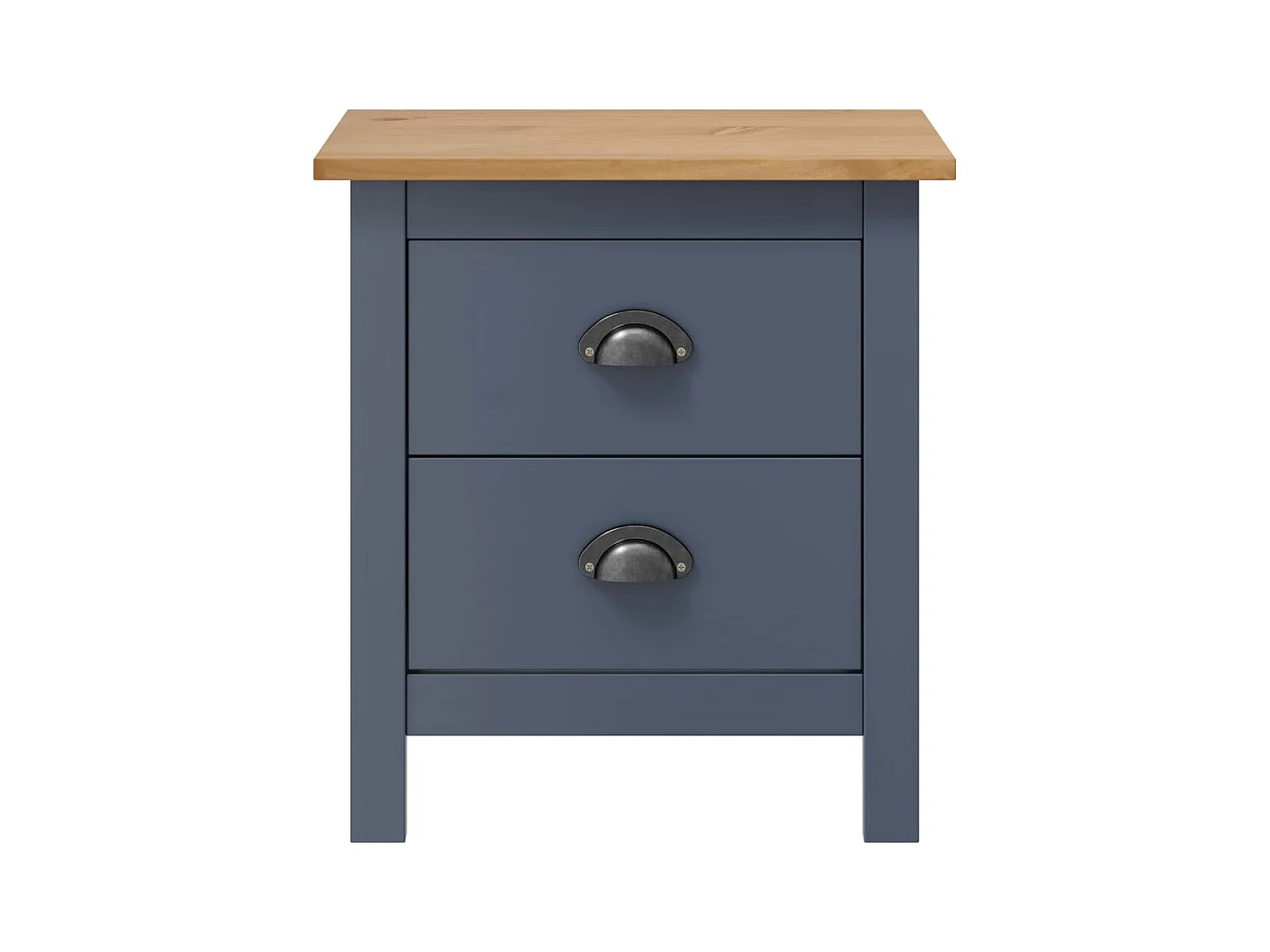 Jonathan  Table de chevet ll Gris 46x35x49,5 cm Bois de pin solide