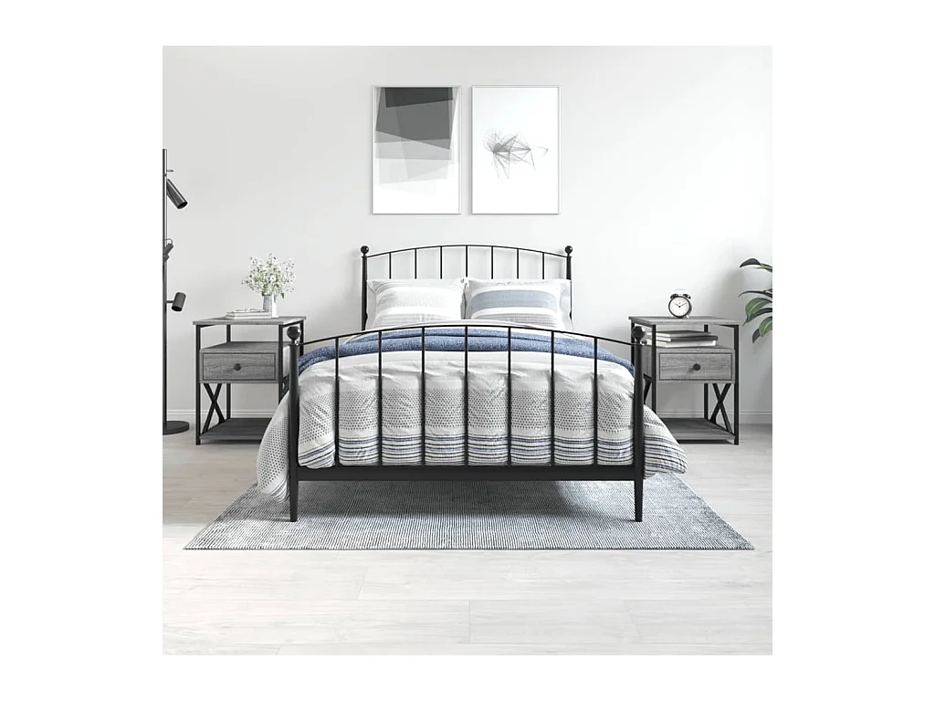 Eufaula  Tables de chevet 2 pcs sonoma gris 40x42x55cm bois d'ingénierie