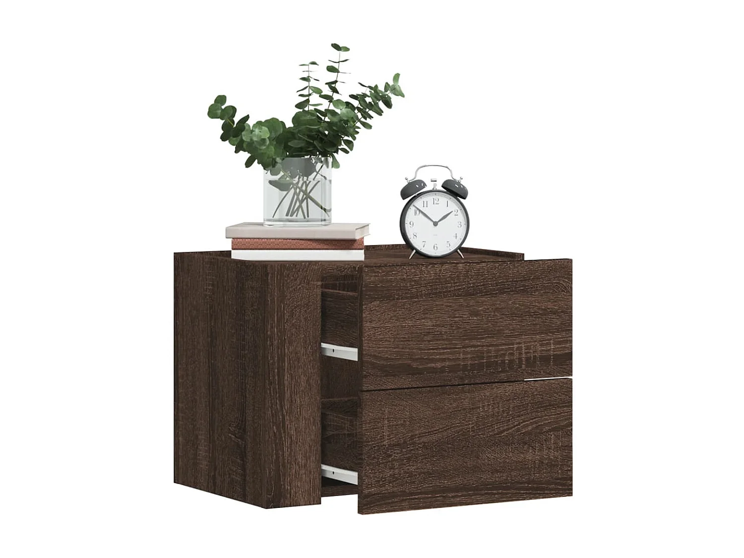 Dayton  Comodini a Muro 2 pz Rovere Marrone 45x30x35 cm