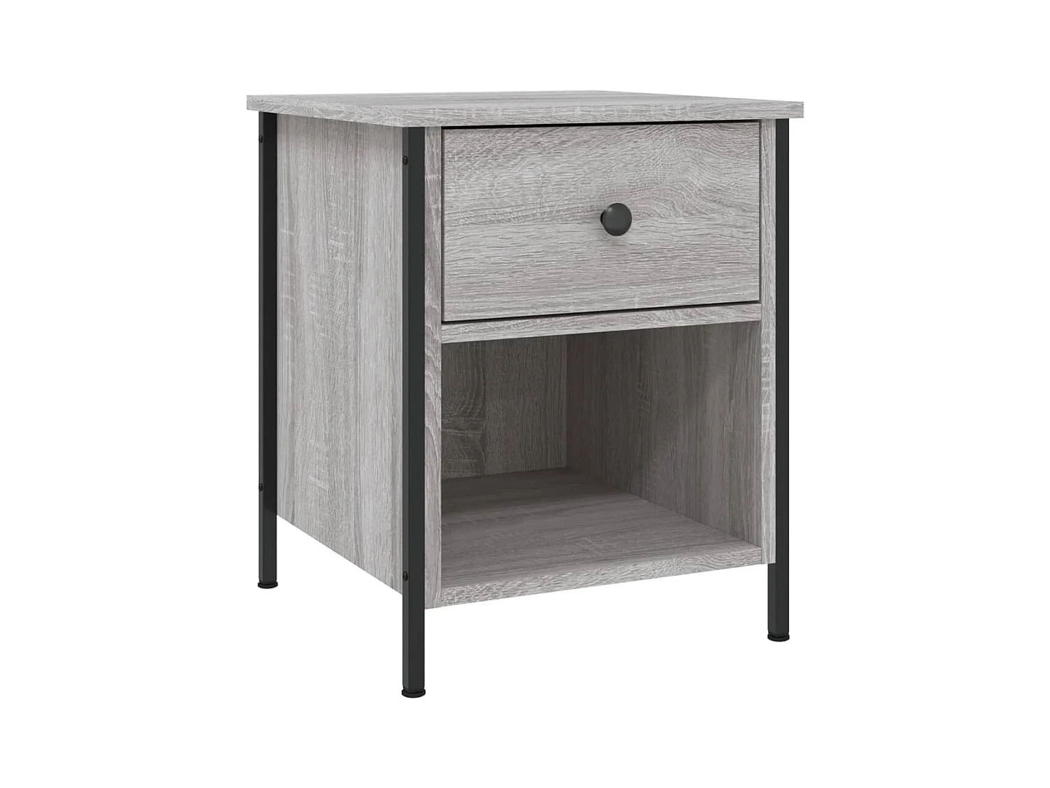 Tobia  Table de chevet sonoma gris 40x42x50 cm bois d'ingénierie