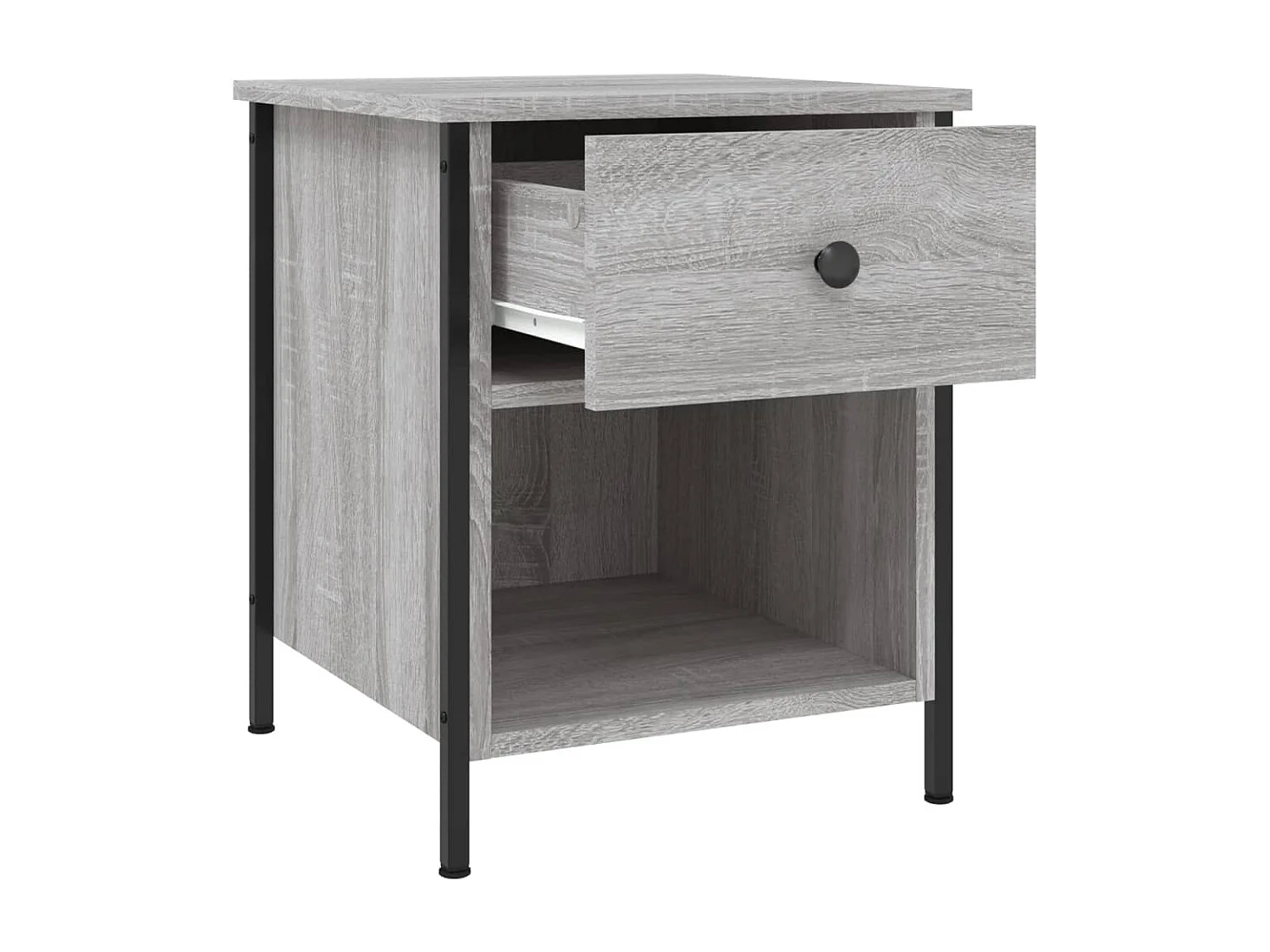 Tobia  Table de chevet sonoma gris 40x42x50 cm bois d'ingénierie