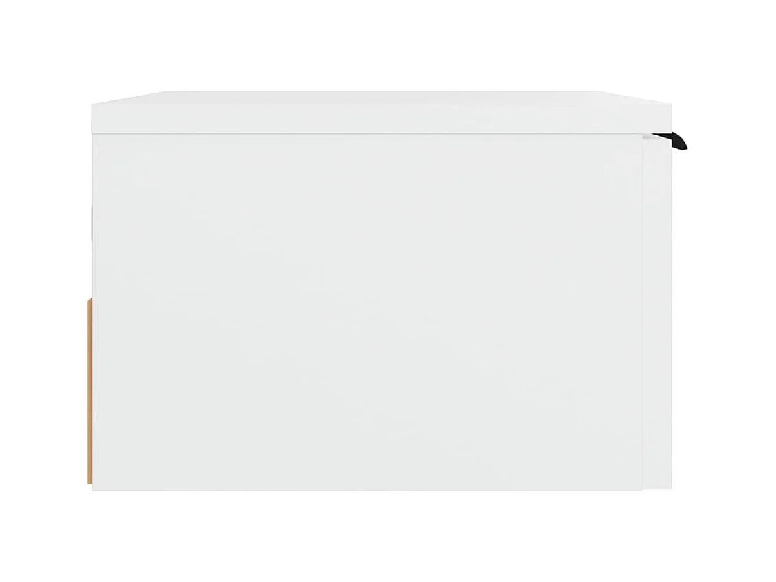 Steve James  Tables de chevet murales 2 pcs blanc 34x30x20 cm