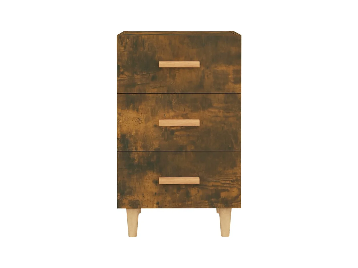 Cash  Table de chevet chêne fumé 40x40x66 cm bois d'ingénierie