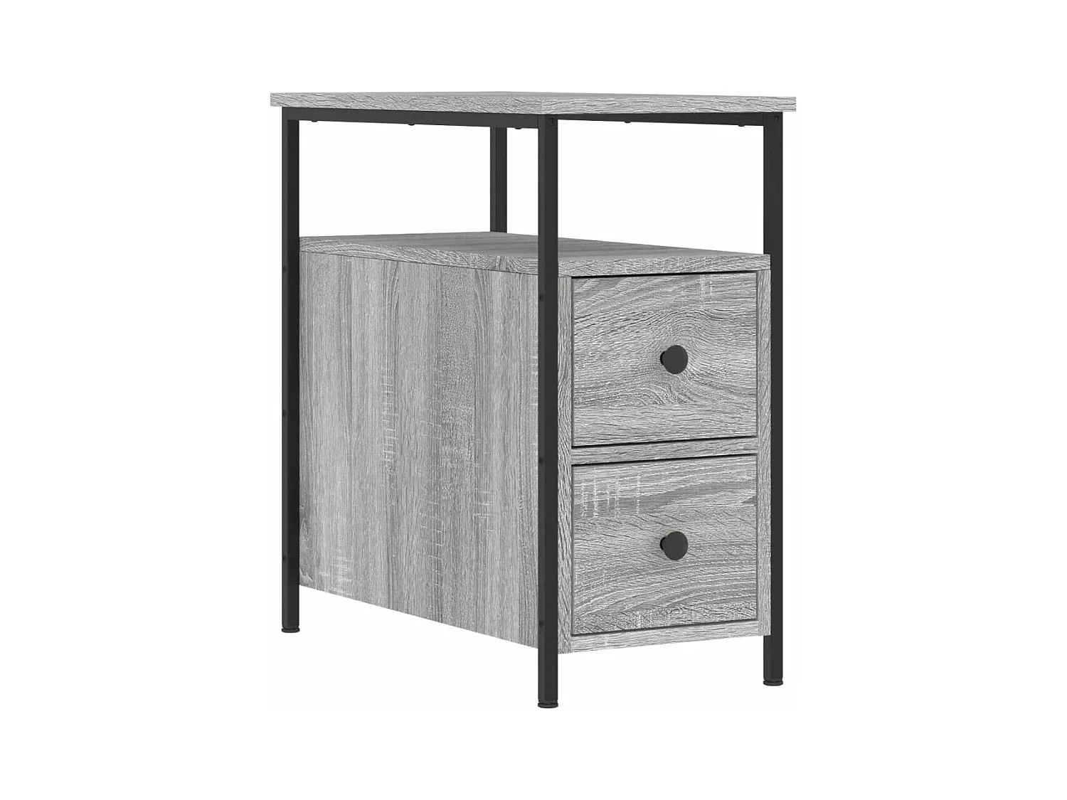 Chase City  Table de chevet sonoma gris 30x60x60 cm bois d'ingénierie