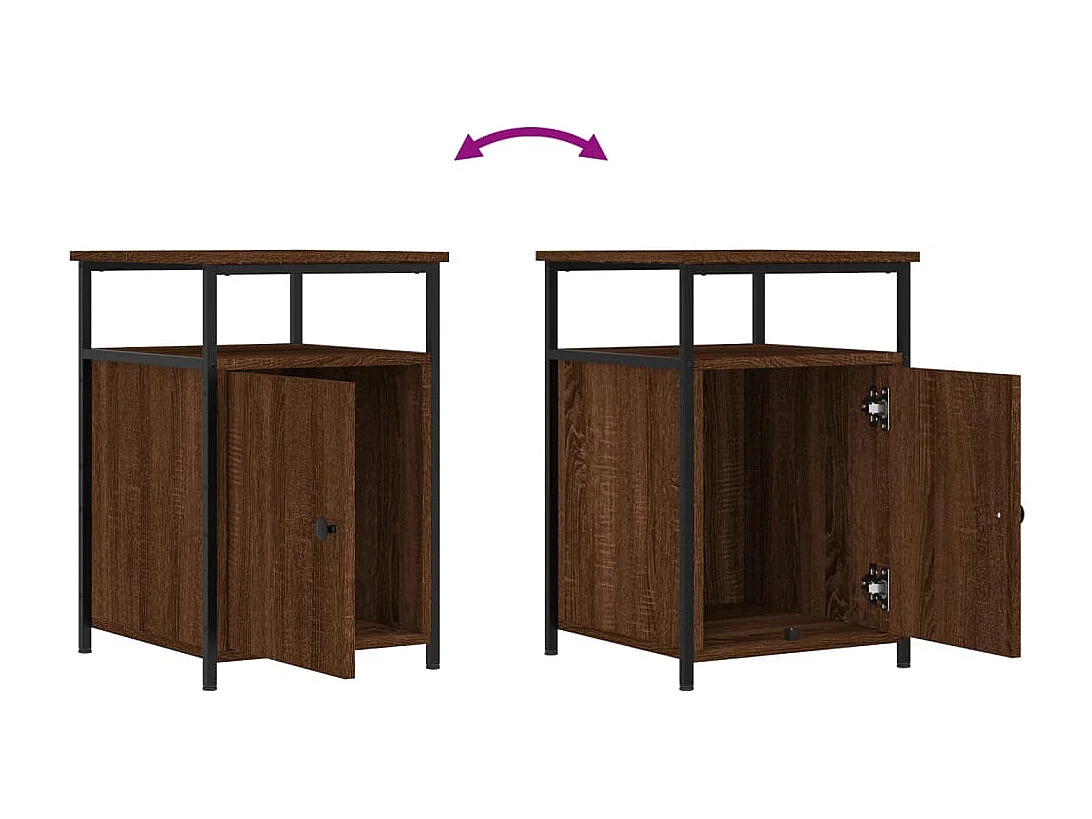 Alfred Ray  Nachttisch Braun Eichen-Optik 40x42x60 cm Holzwerkstoff