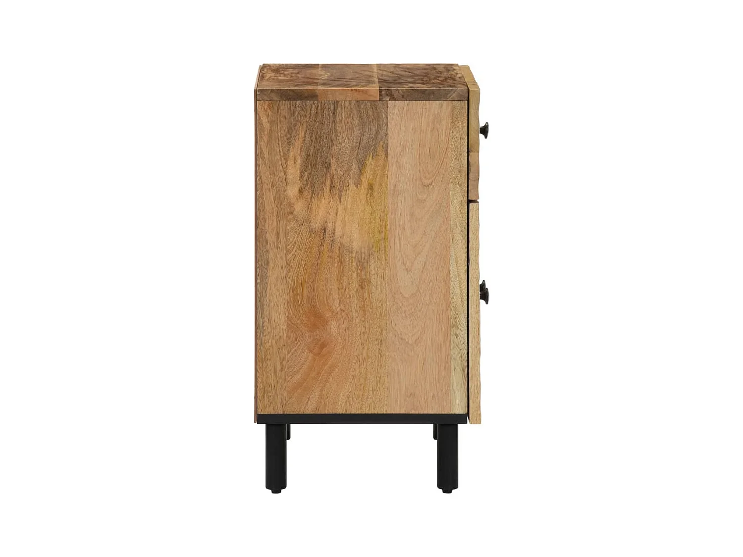 Ithren  Comodino 50x33x60 cm in Legno Massello di Mango